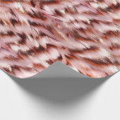 Stilvoll Girly Pink Rose Gold Zebra Glitz Geschenkpapier (Ecke)