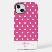 Stilvoll Girly Pink und White Polka Dots stark