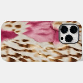 Stilvoll Girly Pink White Gold Zebra Case-Mate iPhone Hülle (Rückseite (Horizontal))