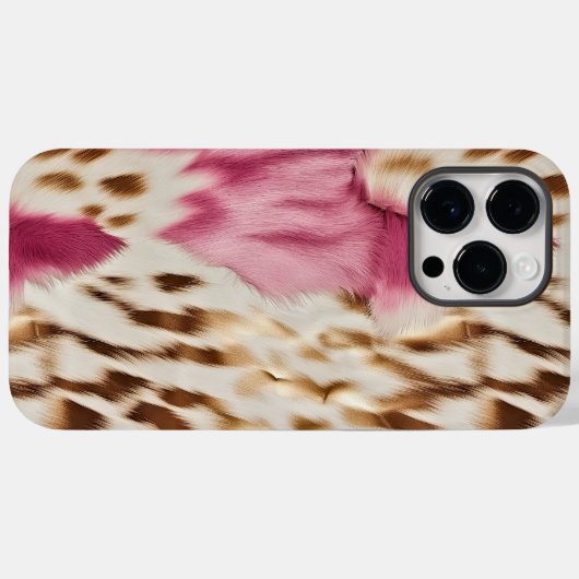 Stilvoll Girly Pink White Gold Zebra Case-Mate iPhone Hülle (Rückseite (Horizontal))