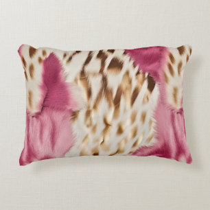 Stilvoll Girly Pink White Gold Zebra Dekokissen