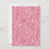 Stilvoll Girly Pink White Gold Zebra Einladung (Rückseite)