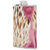 Stilvoll Girly Pink White Gold Zebra Flachmann (Links)