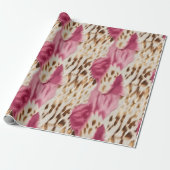 Stilvoll Girly Pink White Gold Zebra Geschenkpapier (Ungerollt)