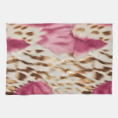 Stilvoll Girly Pink White Gold Zebra Geschirrtuch (Horizontal)