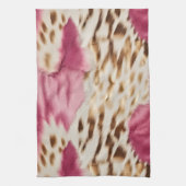 Stilvoll Girly Pink White Gold Zebra Geschirrtuch (Vertikal)