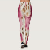 Stilvoll Girly Pink White Gold Zebra Leggings (Rückseite)