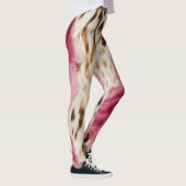 Stilvoll Girly Pink White Gold Zebra Leggings (Rechts)