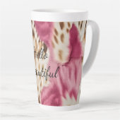 Stilvoll Girly Pink White Gold Zebra Milchtasse (Rechte Ecke)