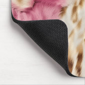 Stilvoll Girly Pink White Gold Zebra Mousepad (Ecke)