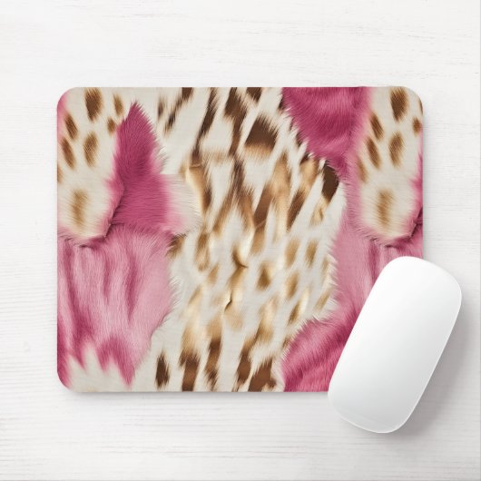Stilvoll Girly Pink White Gold Zebra Mousepad (Mit Mouse)