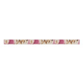 Stilvoll Girly Pink White Gold Zebra Ripsband (Vorderseite)