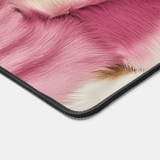 Stilvoll Girly Pink White Gold Zebra Schreibtischunterlage (Ecke)