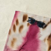 Stilvoll Girly Pink White Gold Zebra Strandtuch (Beispiel)