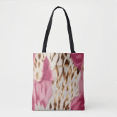 Stilvoll Girly Pink White Gold Zebra Tasche (Vorderseite)