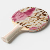 Stilvoll Girly Pink White Gold Zebra Tischtennis Schläger (Vorderseite)