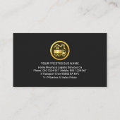 Stilvoll Gold gekrönte Grenz-Trucking Visitenkarte (Rückseite)