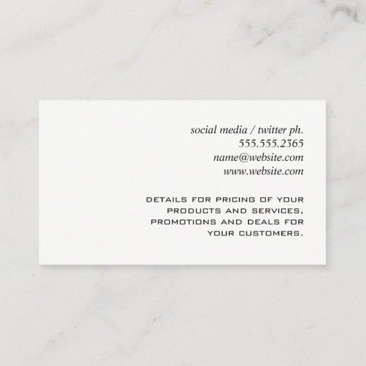 Stilvoll / Gold Glitzer / Monogramm Visitenkarte (Rückseite)