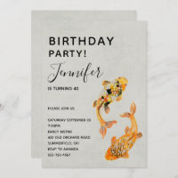 Stilvoll Gold Koi Fish Geburtstag