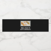 Stilvoll Gold Koi Fish Geburtstag Wasserflaschenetikett (Einzelnes Label)