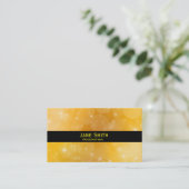 Stilvoll Gold und schwarz modern, trendig Visitenkarte (Stehend Vorderseite)