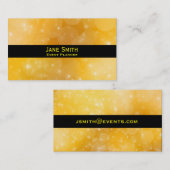 Stilvoll gold und schwarz moderner Eventplaner Visitenkarte (Vorne/Hinten)