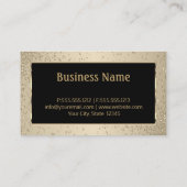 Stilvoll Gold und Schwarz Visitenkarte (Rückseite)