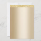 Stilvoll Golden 50. Hochzeitstag Einladung (Rückseite)