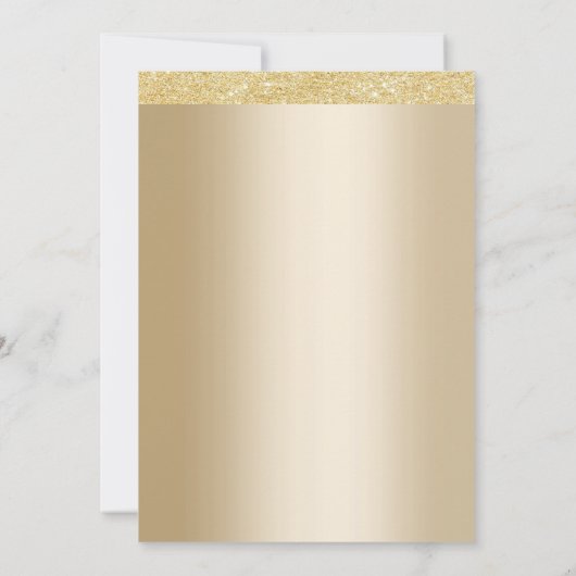 Stilvoll Golden 50. Hochzeitstag Einladung (Rückseite)