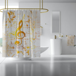 Stilvoll Golden Harmony Musical Chaos Ivory Duschvorhang