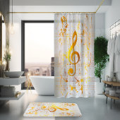 Stilvoll Golden Harmony Musical Chaos Ivory Duschvorhang