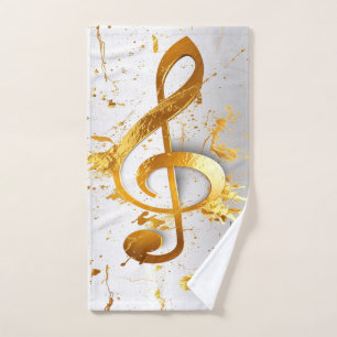 Stilvoll Golden Harmony Musical Chaos Ivory Handtuch