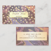 Stilvoll, Goldrahmen, Konfetti, Punkte Visitenkarte (Vorne/Hinten)