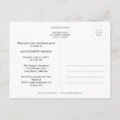 Stilvoll Grad Abschluss Postkarte (Rückseite)