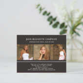 Stilvoll Grad Abschluss Postkarte (Stehend Vorderseite)