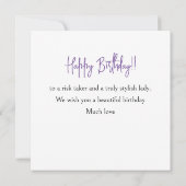 Stilvoll Granny, Happy Birthday Granny Karte (Rückseite)