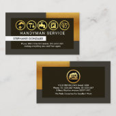 Stilvoll grau Gold Frame Handyman Visitenkarte (Vorne/Hinten)