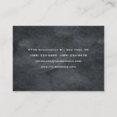 Stilvoll grau riesige rote Monogram modern Visitenkarte (Rückseite)