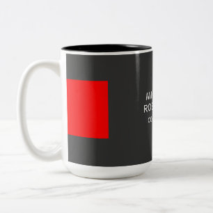 Stilvoll grau-rot Minimalistisch Moderne Zweifarbige Tasse