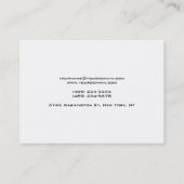 Stilvoll Groß Schlicht einzigartig Special Schwarz Visitenkarte (Rückseite)