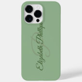Stilvoll grüner Anfangsbuchstabe Monogram Case-Mate iPhone Hülle (Rückseite)