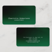 Stilvoll grüner Schlicht kreativer Moderner Berate Visitenkarte (Vorne/Hinten)