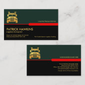 Stilvoll grüner schwarzer Layers Gold Truck Visitenkarte (Vorne/Hinten)