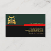 Stilvoll grüner schwarzer Layers Gold Truck Visitenkarte (Rückseite)