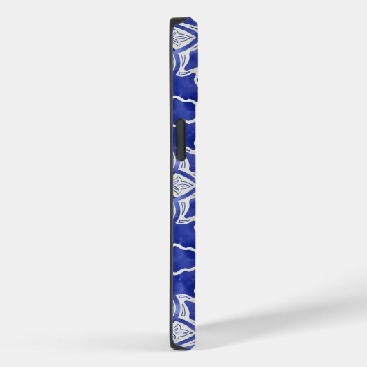 Stilvoll gürtelblau graue erste mit Monogramm Case-Mate iPhone Hülle (Rückseite / Rechts)