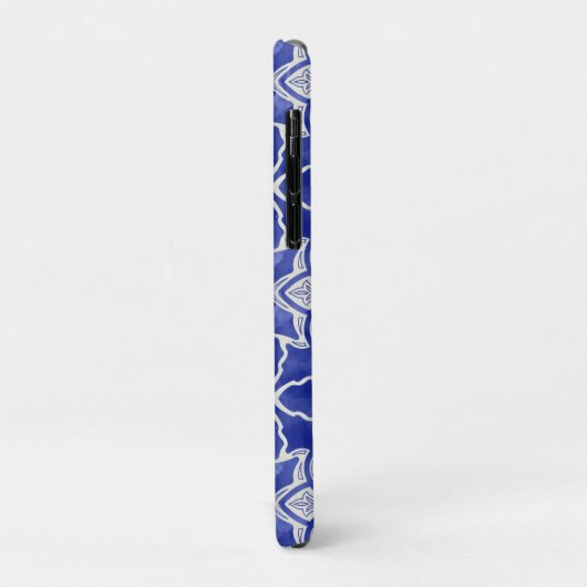 Stilvoll gürtelblau graue erste mit Monogramm Case-Mate iPhone Hülle (Hinten/Links)