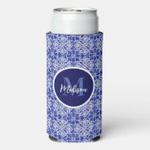 Stilvoll gürtelblau graue erste mit Monogramm Selters Dosenkühler (Seltzer Rückseite)