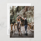 Stilvoll handgeschriebene Save the Date Postkarte (Vorne/Hinten)