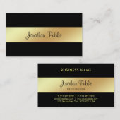 Stilvoll handgeschriebener Script-Glamour Black Go Visitenkarte (Vorne/Hinten)