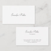 Stilvoll handgeschriebenes Skript Modernes Sleek W Visitenkarte (Vorne/Hinten)